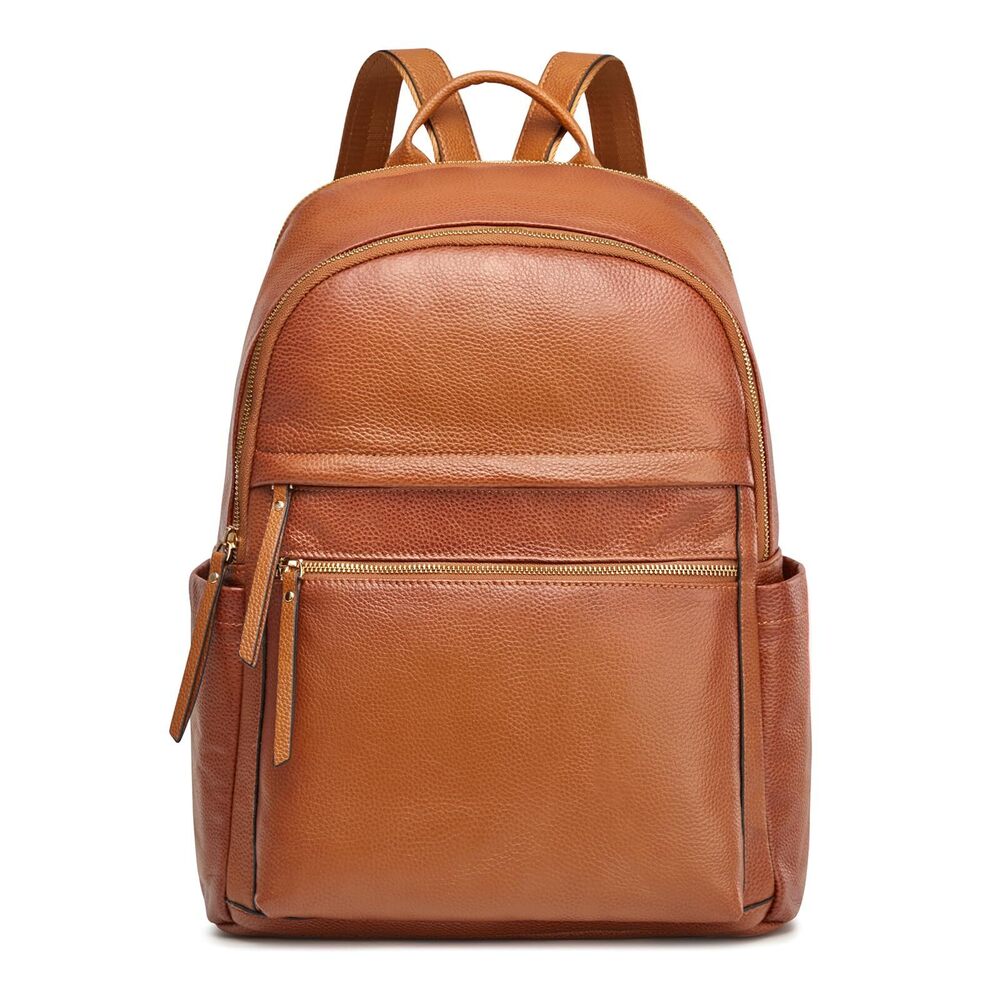 6279 Leather Backpack Purse Multi-functional Elegant Daypack Soft Leather
